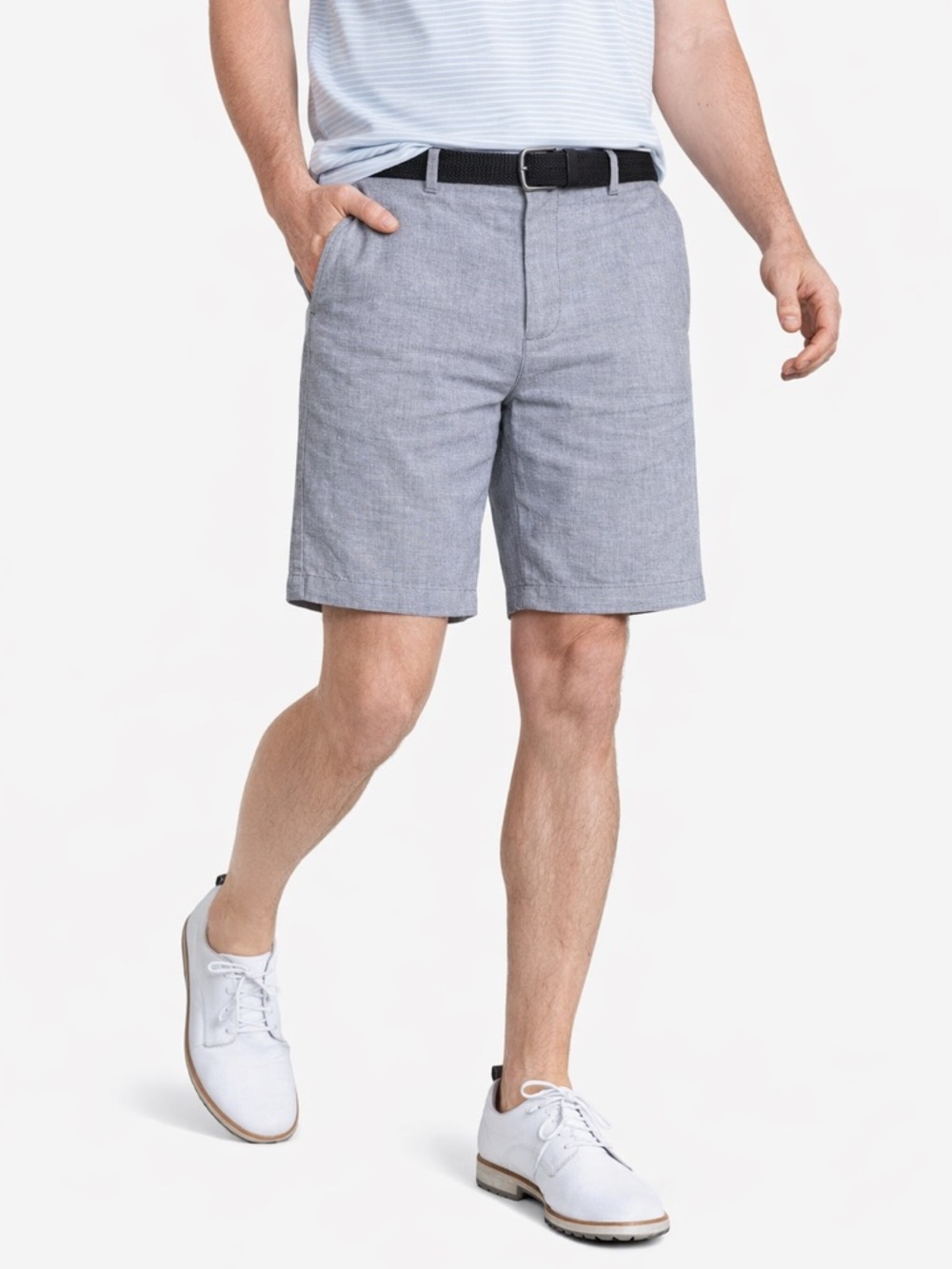 Banana Republic Aiden Short Black/White Micro Plaid Size 35 Waist 9” Inseam